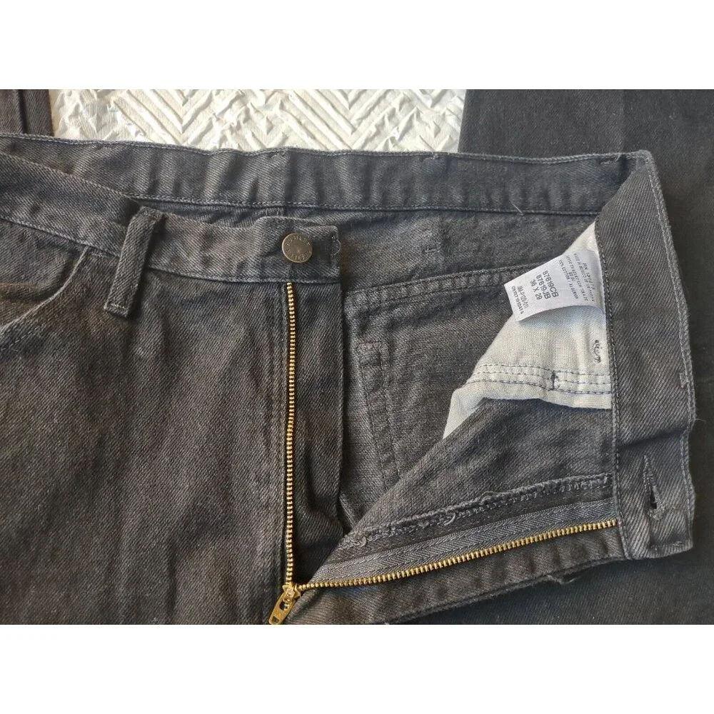 Rustler Denim Straight Jeans Men's 36x29 Black 4-Pocket 100% Cotton ~ Great! - Picture 7 of 9